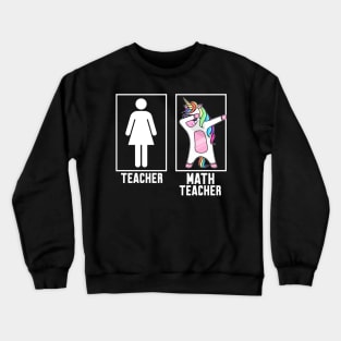 Teacher vs Math teacher Crewneck Sweatshirt